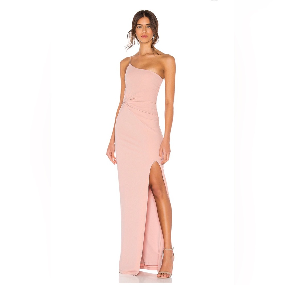 Nookie One Shoulder Blush Pink Dress